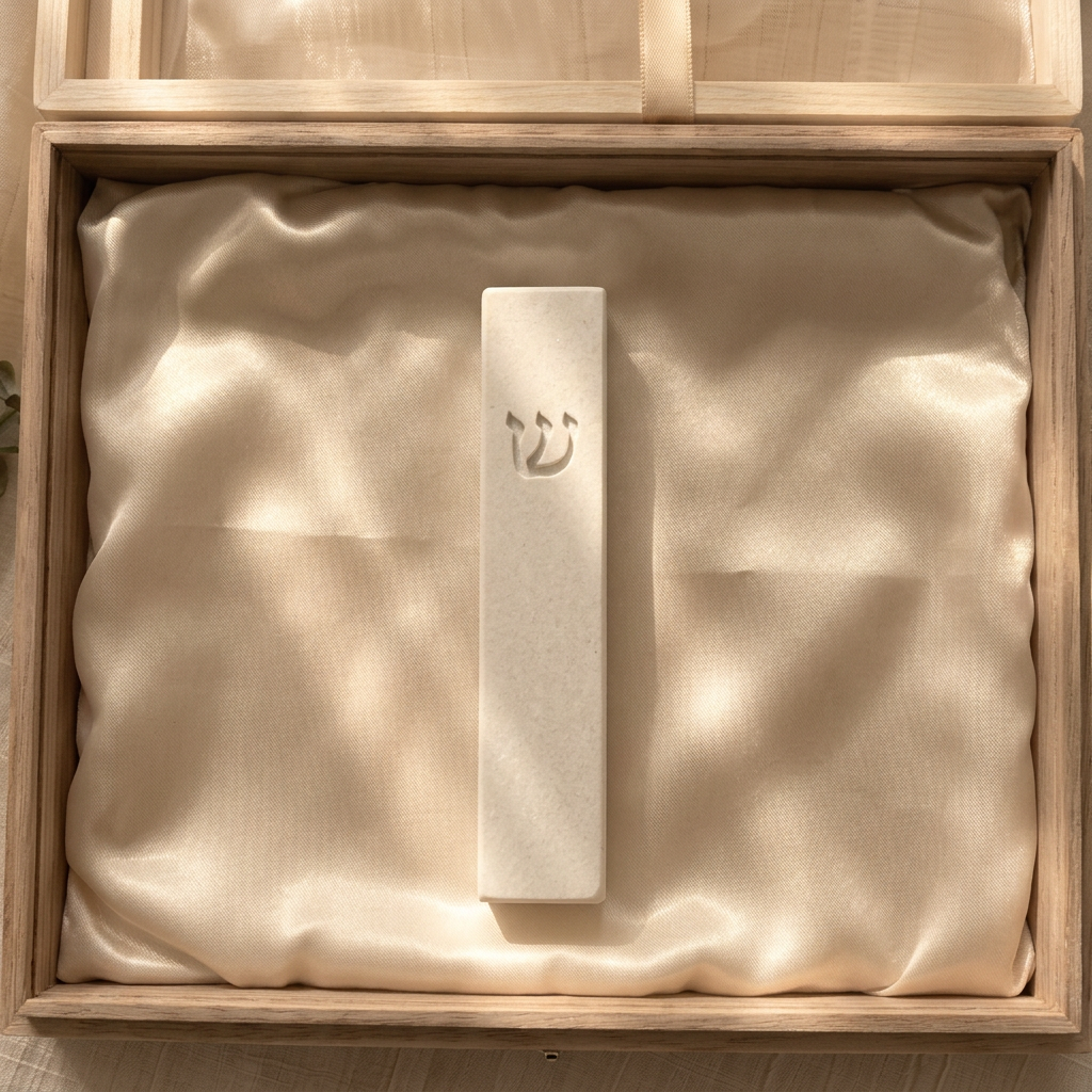 מזוזה עם חריטת ש׳ · Engraved Shin Mezuzah